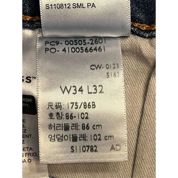 Levis 505 Jeans Mens Regular Fit Straight Leg Stretch 34x32 NWT - Picture 7 of 8